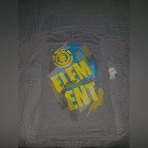 Element men’s small logo tee shirt grey skater top casual